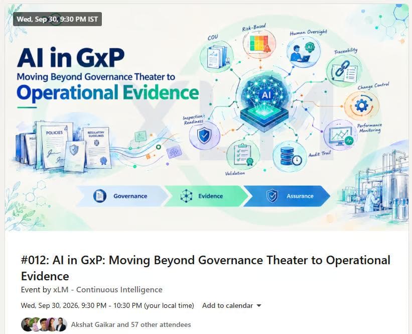 AI in GxP: Moving Beyond Governance to Operational Evidence